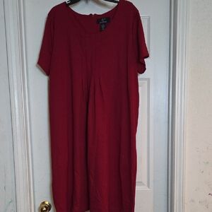 Nina Leonard Rich Red Dress